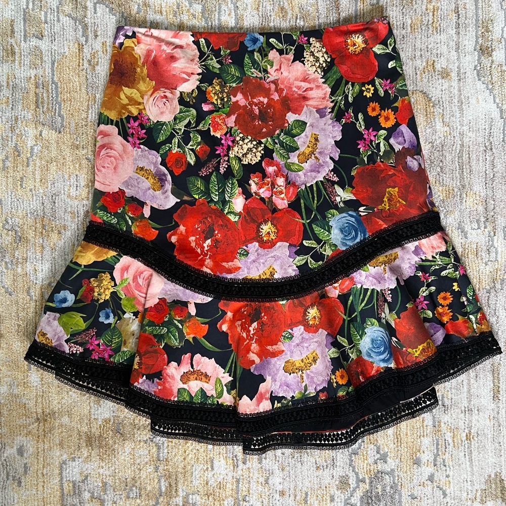 Alice + Olivia Floral Skirt